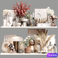 Decorative set 63 3D Model Vray, Corona