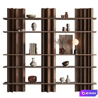 Shelves Decorative - Rack Set 23 3D Model Vray, Corona