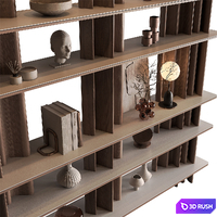 Shelves Decorative - Rack Set 23 3D Model Vray, Corona