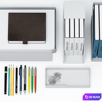 Office accessories 3D Model Vray