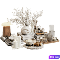 Decorative set 159 3D Model Vray, Corona