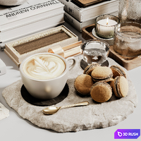 Decorative set 159 3D Model Vray, Corona