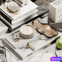 Decorative set 163 3D Model Vray, Corona