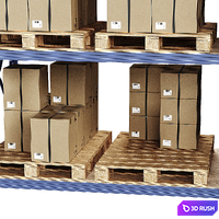 Shelf with boxes 3D Model Vray, Corona