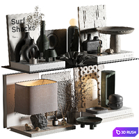 Decorative set 07 3D Model Vray, Corona