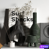 Decorative set 07 3D Model Vray, Corona