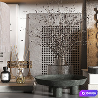 Decorative set 07 3D Model Vray, Corona