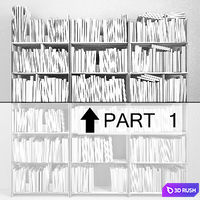474 books (part 1) 3D Model Vray, Corona