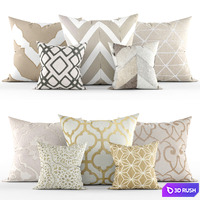 Decorative pillows 3D Model Vray