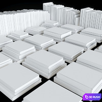 Coffee Table Books: Design and Architecture 3D Model Vray, Corona
