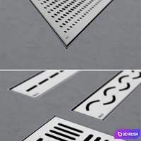 Shower channels, drainage ladders Alca Plast 3D Model Vray, Corona