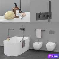 Ceramica Cielo bath set 3D Model Vray