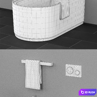 Ceramica Cielo bath set 3D Model Vray