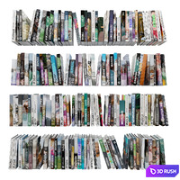 Books (150 pieces) 1-2-2 3D Model Vray