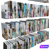 Books (150 pieces) 1-2-2 3D Model Vray