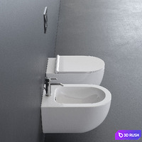 Alice Ceramica Unica Wall-Hung WC 3D Model Corona