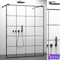 Radaway shower set + Grohe appliances 3D Model Vray