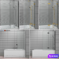 Bath and shower curtains Radaway and Villeroy & Boch set 76