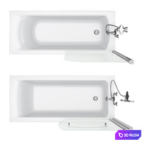 Bath and shower curtains Ideal, Alterna and Gustavsberg set 83 3D Model Vray, Corona
