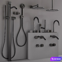 CEA_Duet_bathroom_faucet_set 3D Model Vray, Corona