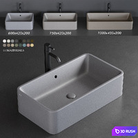 Ceramica Cielo Shui Countertop Washbasin 3D Model Vray, Corona