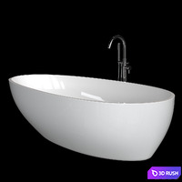 Agape Spoon Xl Free Standing Bath 3D Model Vray, Corona