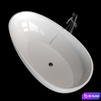 Agape Spoon Xl Free Standing Bath 3D Model Vray, Corona
