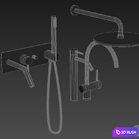 Mixer set Paffoni set 3D Model Vray