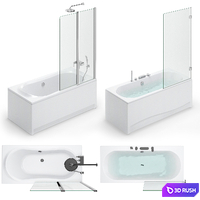 Bath set Ravak set 118 (City Slim, Fresia, Domino, 10 °) 3D Model Vray, Corona
