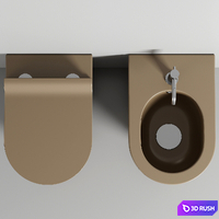 COLOR ELEMENTS 55X36 Toilet By GSI ceramica 3D Model Corona