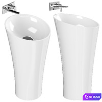 Sink NS Bath NSF-50000 floor-mounted, cast marble 3D Model Corona