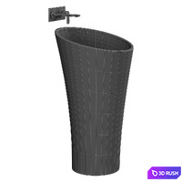 Sink NS Bath NSF-50000 floor-mounted, cast marble 3D Model Corona