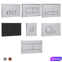 Oli flush buttons for installation (7 pcs.) 3D Model Vray, Corona