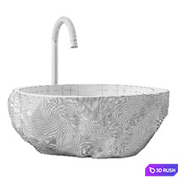 Stone sink 3D Model Corona