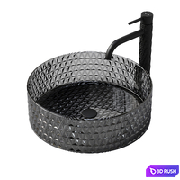 REA Cristal black washbasin with Gusto One tap 3D Model Corona