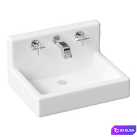 Wall mounted washbasin Duravit Vero 453600025 3D Model Corona