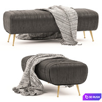 Bench souffle-ruched leather