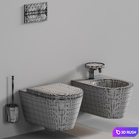 Laufen Kartell WC 3D Model Vray, Corona