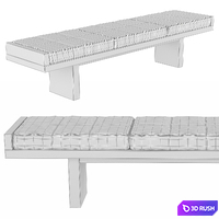 Marble Bench Ever 3D Model Vray, Corona