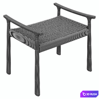 Tabouret Torii by Berfey 3D Model Corona