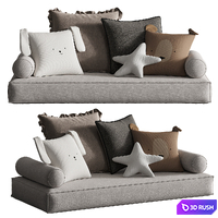 Decorative pillows for the nursery 3D Model Vray, Corona
