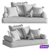 Decorative pillows for the nursery 3D Model Vray, Corona