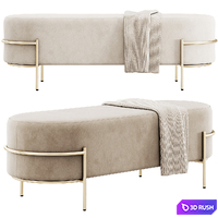 Banquette Recamier Houston By LIV Decora 3D Model Vray