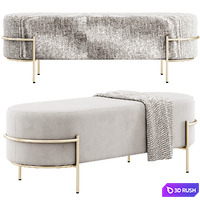 Banquette Recamier Houston By LIV Decora 3D Model Vray