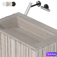 SALVATORI Ishiburo washbasin 3D Model Vray, Corona