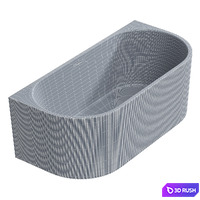 Acrylic Wall Bath Belbagno 3D Model Vray, Corona