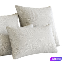 Woven Cushion Birch White 3D Model Corona