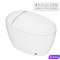 One-Piece Modern White Egg-Shaped Smart Toilet 3D Model Corona