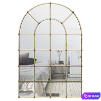 Metal Arch Window Wall Mirror OAWY8570