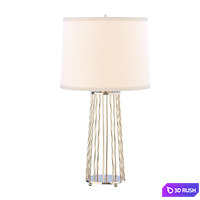 Modern Carousel Table Lamp In Soft Silver